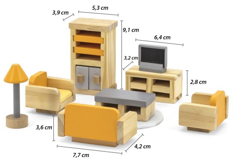 Viga Toys VIGA PolarB Zestaw Mebelków do Domku dla Lalek Salon