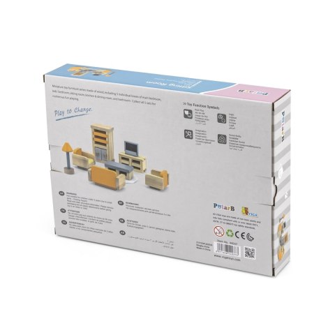 Viga Toys VIGA PolarB Zestaw Mebelków do Domku dla Lalek Salon