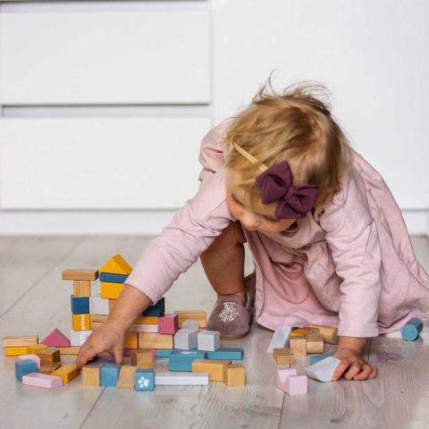 Viga Toys VIGA PolarB Zestaw drewnianych klocków w wiaderku - 60 elementów