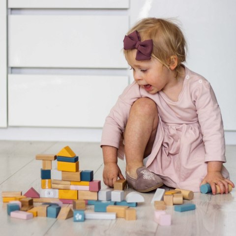 Viga Toys VIGA PolarB Zestaw drewnianych klocków w wiaderku - 60 elementów