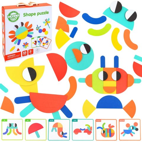 Woopie Let's Go Green WOOPIE GREEN Drewniana Układanka Montessori 40 Wzorów do Odtworzenia 55 el. Certyfikat FSC Woopie Let's Go Green WOOPIE GREEN Drewniana Układanka Montessori 40 Wzorów do Odtworzenia 55 el. Certyfikat FSC