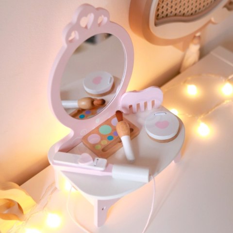 Classic World CLASSIC WORLD Drewniana Toaletka dla Dziewczynki z Lustrem + Prostownica 11 akc