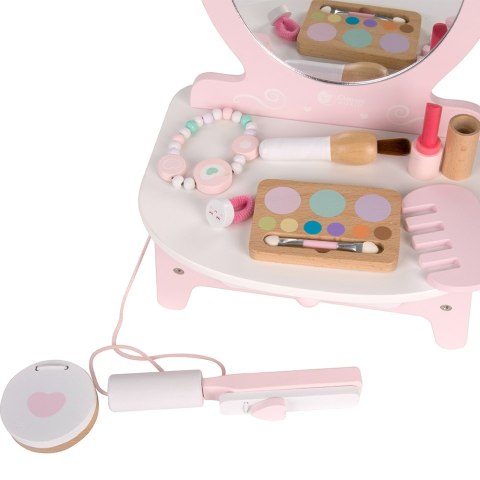 Classic World CLASSIC WORLD Drewniana Toaletka dla Dziewczynki z Lustrem + Prostownica 11 akc