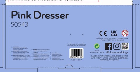 Classic World CLASSIC WORLD Drewniana Toaletka dla Dziewczynki z Lustrem + Prostownica 11 akc