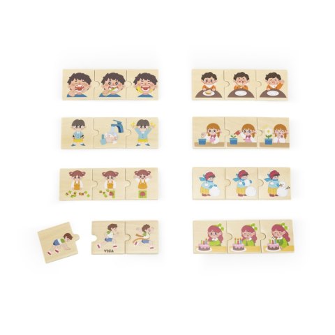Viga Toys VIGA Drewniana Układanka Puzzle Dopasuj Czynności Dzieci
