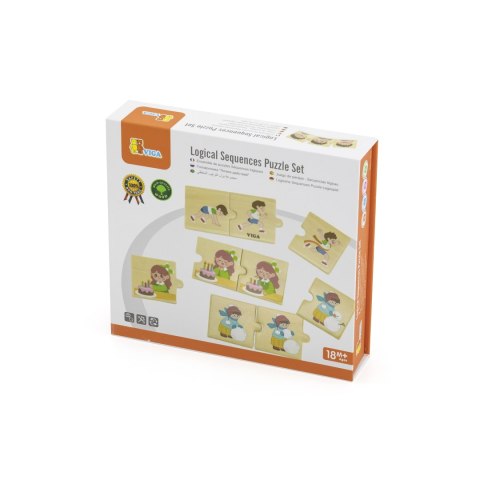 Viga Toys VIGA Drewniana Układanka Puzzle Dopasuj Czynności Dzieci