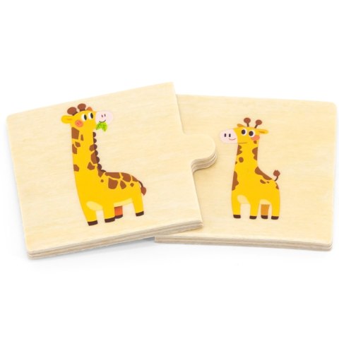 Viga Toys VIGA Drewniane Puzzle Układanka Zwierzątka Małe i Duże
