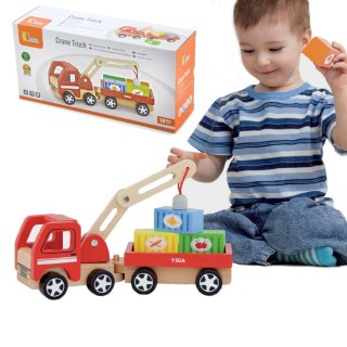 Viga Toys VIGA Drewniany Dźwig z kontenerami