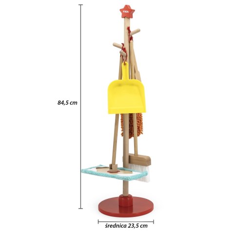 Viga Toys VIGA Drewniany Zestaw Narzędzi do Sprzątania 6 el.