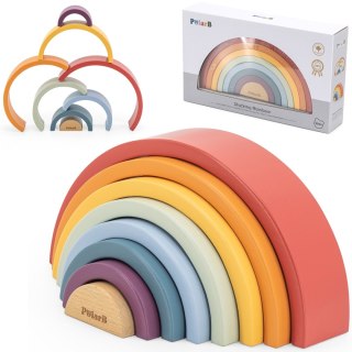 Viga Toys VIGA PolarB Drewniana Tęcza Układanka Klocki Kreatywne Montessori