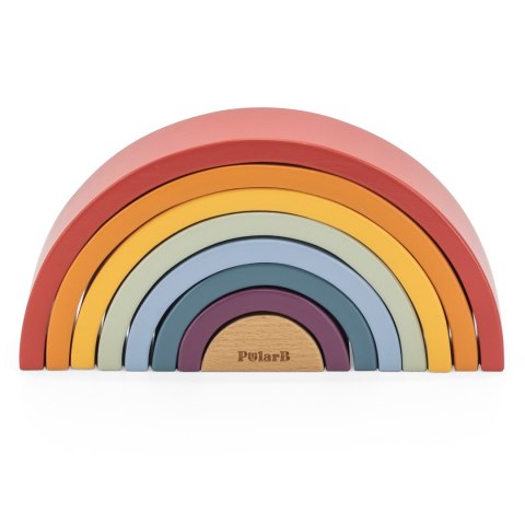 Viga Toys VIGA PolarB Drewniana Tęcza Układanka Klocki Kreatywne Montessori