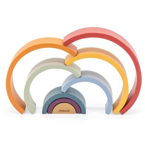 Viga Toys VIGA PolarB Drewniana Tęcza Układanka Klocki Kreatywne Montessori