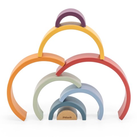Viga Toys VIGA PolarB Drewniana Tęcza Układanka Klocki Kreatywne Montessori