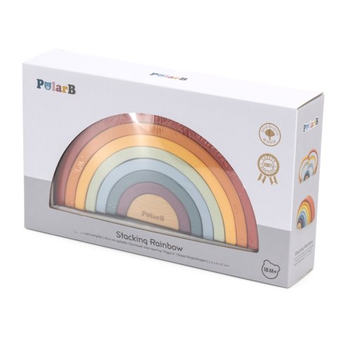 Viga Toys VIGA PolarB Drewniana Tęcza Układanka Klocki Kreatywne Montessori