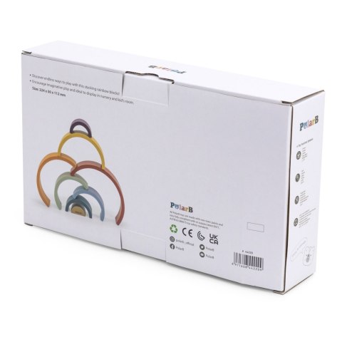Viga Toys VIGA PolarB Drewniana Tęcza Układanka Klocki Kreatywne Montessori