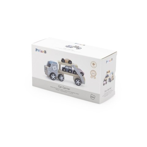 Viga Toys VIGA PolarB Drewniana laweta z samochodzikami Montessori
