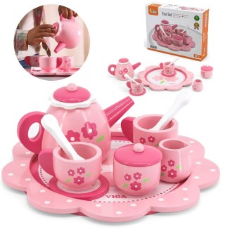 Viga Toys VIGA Zestaw Serwis do Herbaty i Kawy na Tacy 12 el.