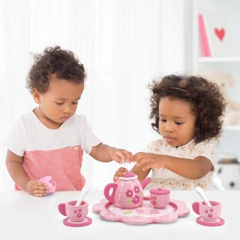 Viga Toys VIGA Zestaw Serwis do Herbaty i Kawy na Tacy 12 el.