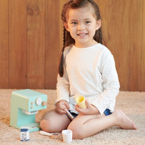 Classic World CLASSIC WORLD Drewniany Ekspres do Kawy Zestaw dla Dzieci 7 el.