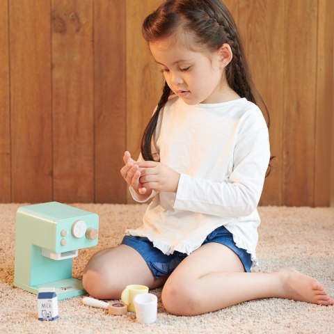 Classic World CLASSIC WORLD Drewniany Ekspres do Kawy Zestaw dla Dzieci 7 el.