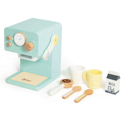 Classic World CLASSIC WORLD Drewniany Ekspres do Kawy Zestaw dla Dzieci 7 el.