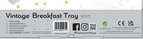 Classic World CLASSIC WORLD Drewniany Zestaw Śniadaniowy 13 el.