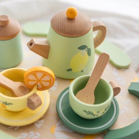 Classic World CLASSIC WORLD Drewniany Zestaw do Herbaty 14 el.