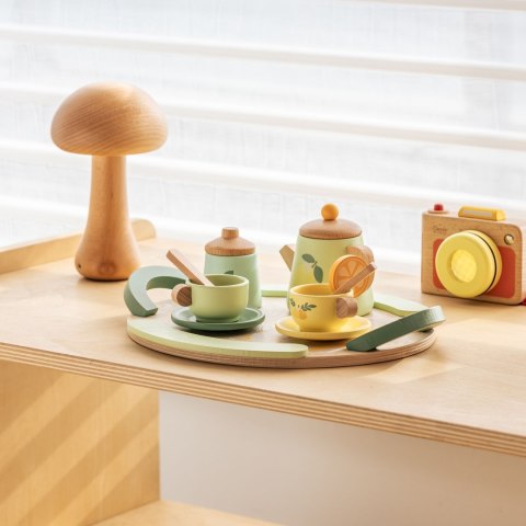 Classic World CLASSIC WORLD Drewniany Zestaw do Herbaty 14 el.