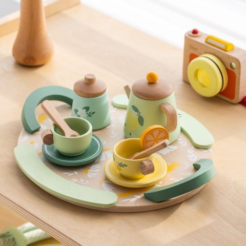 Classic World CLASSIC WORLD Drewniany Zestaw do Herbaty 14 el.