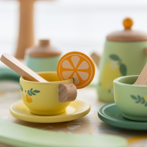 Classic World CLASSIC WORLD Drewniany Zestaw do Herbaty 14 el.