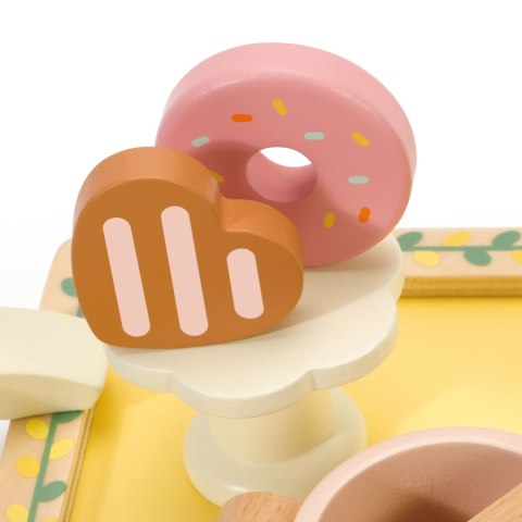 Classic World CLASSIC WORLD Drewniany Zestaw do Herbaty i Deserów 14 el.