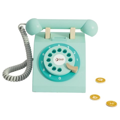 Classic World CLASSIC WORLD Klasyczny Drewniany Telefon dla Dzieci 4 el.