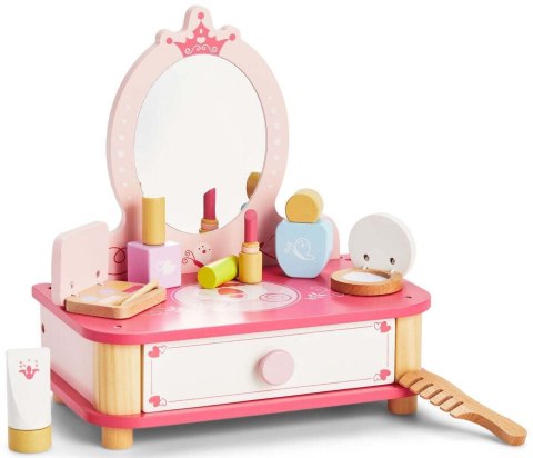 Viga Toys VIGA Drewniana Toaletka Różowa Do Makijażu z Lustrem + Akcesoria