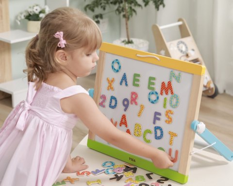 Viga Toys VIGA Drewniany Zestaw Magnetyczny Literki i cyferki