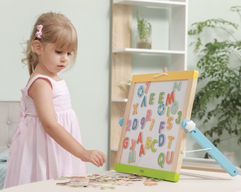 Viga Toys VIGA Drewniany Zestaw Magnetyczny Literki i cyferki