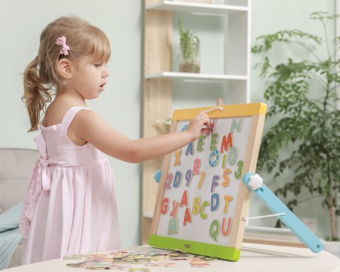 Viga Toys VIGA Drewniany Zestaw Magnetyczny Literki i cyferki