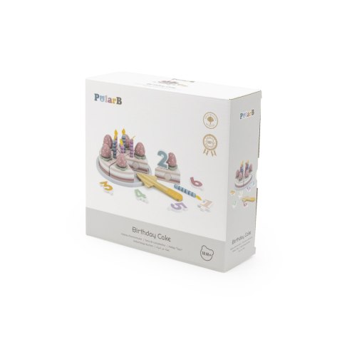 Viga Toys VIGA PolarB Drewniane Ciasto Tort Urodzinowy do Krojenia