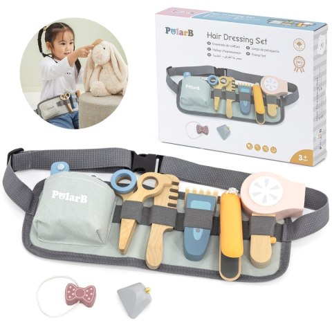 Viga Toys VIGA PolarB Drewniany Zestaw Fryzjerski Pas z Narzędziami
