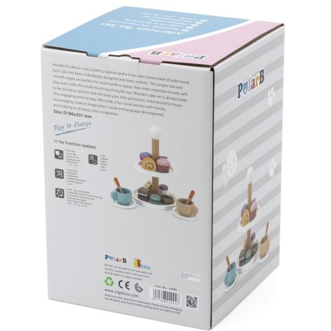 Viga Toys VIGA PolarB Patera drewniana z Babeczkami Ciasteczkami Kawą zestaw 15 akc