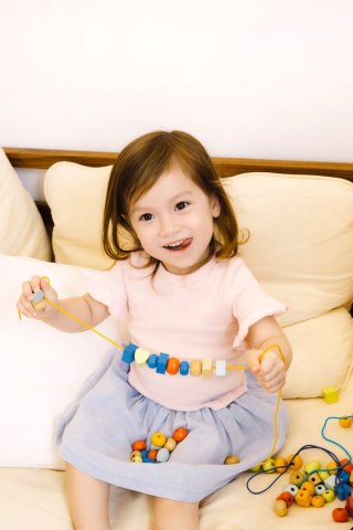 Classic World CLASSIC WORLD Drewniane Koraliki Do Nawlekania 96 elementów