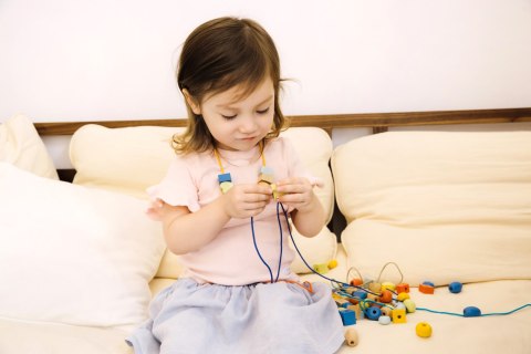 Classic World CLASSIC WORLD Drewniane Koraliki Do Nawlekania 96 elementów