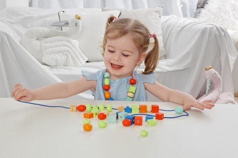 Classic World CLASSIC WORLD Drewniane Koraliki Do Nawlekania 96 elementów