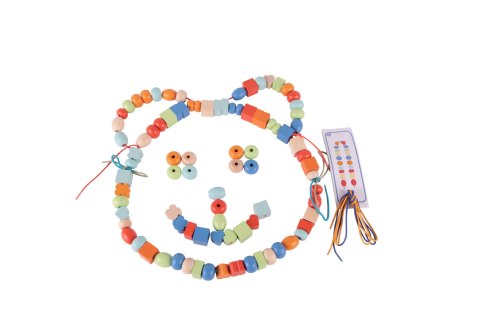 Classic World CLASSIC WORLD Drewniane Koraliki Do Nawlekania 96 elementów