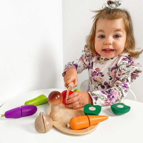 Classic World CLASSIC WORLD Drewniany Zestaw do Krojenia Warzyw na Rzepy 16 el.