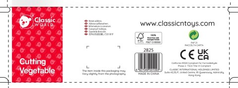 Classic World CLASSIC WORLD Drewniany Zestaw do Krojenia Warzyw na Rzepy 16 el.