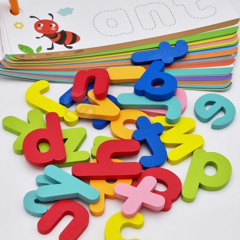Tooky Toy TOOKY TOY Puzzle Alfabet Montessori Nauka Literek Słów Zwierzątka 57 el.