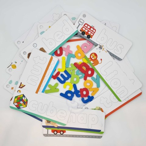 Tooky Toy TOOKY TOY Puzzle Alfabet Montessori Nauka Literek Słów Zwierzątka 57 el.