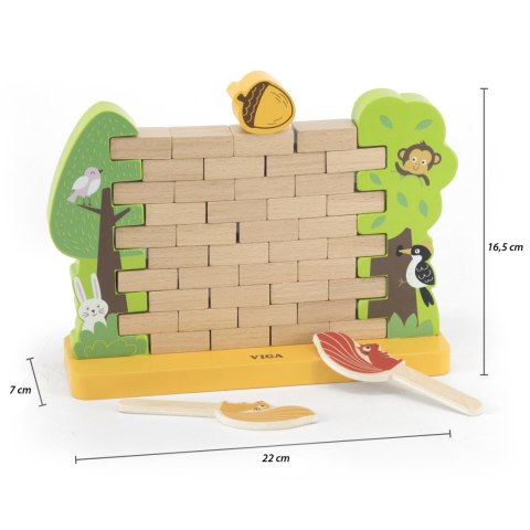 Viga Toys VIGA Drewniana Gra Zręcznościowa Spadający Żołądź Układanka