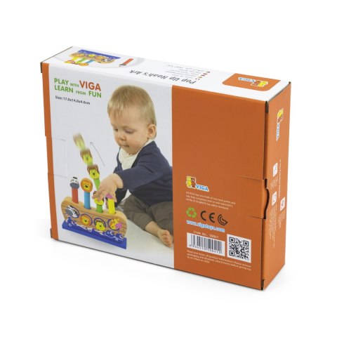 Viga Toys VIGA Drewniane Skaczące Zwierzątka Arka Noego