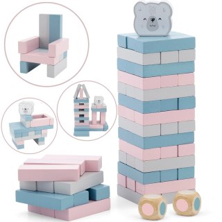 Viga Toys VIGA PolarB Drewniana Gra Wieża Układanka Pastelowa